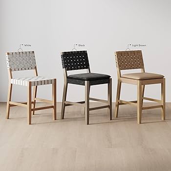 Nathan James Cohen Mid-Century Modern Leather Bar Stool